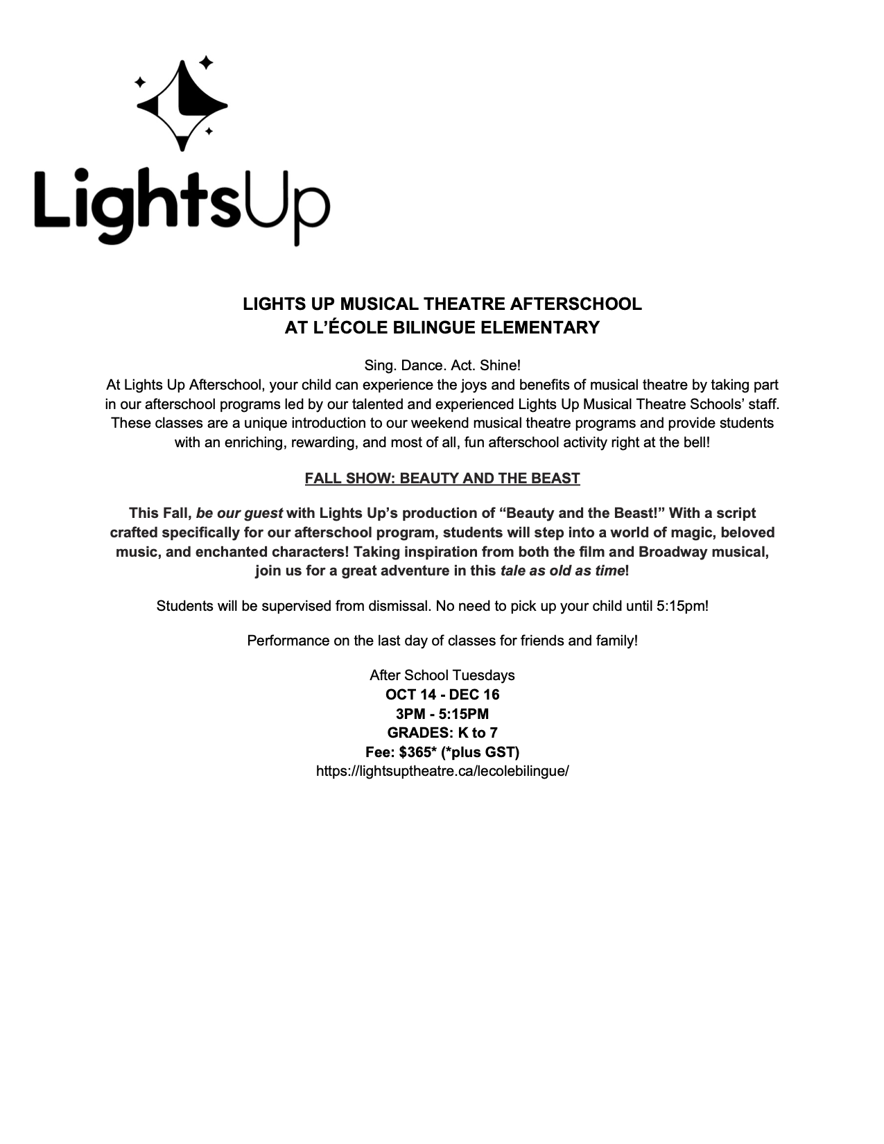 Lights Up Musical Theatre